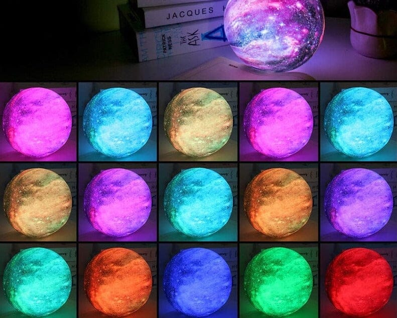 3DGlobeLampe™ - Veilleuse multicouleur en forme de planète - Ideal - multimedia